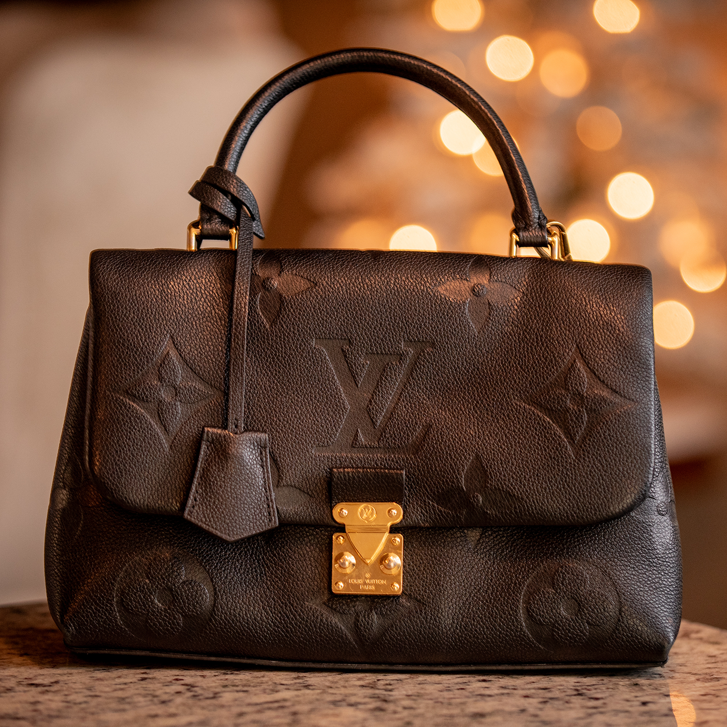 Louis Vuitton Madeleine MM Empreinte Top Handle Handbag Shoulder Strap Box LegitGrails Auth Papers