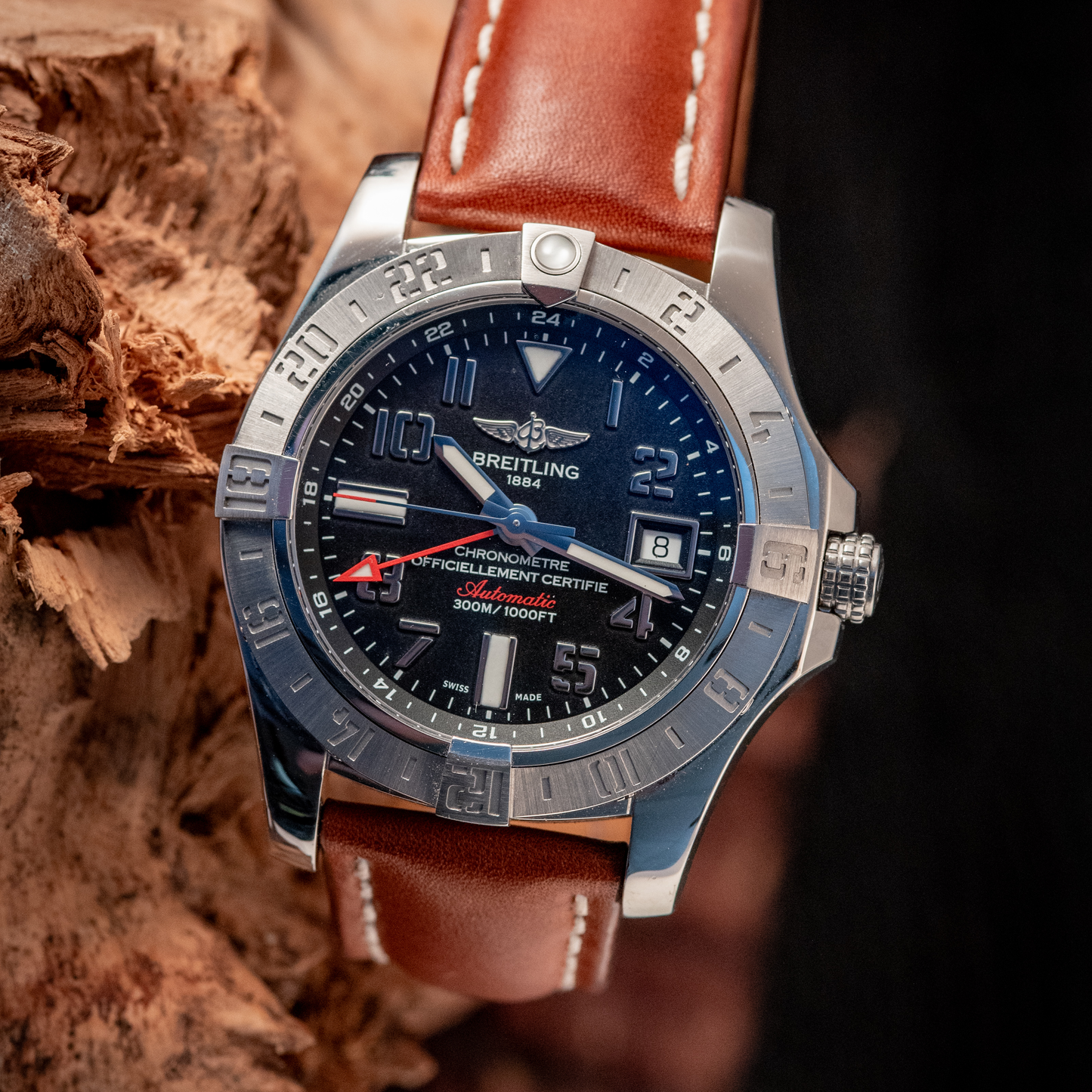 Breitling Avenger II GMT 43 Leather Strap Ref A3239011/BC34 Box And Papers