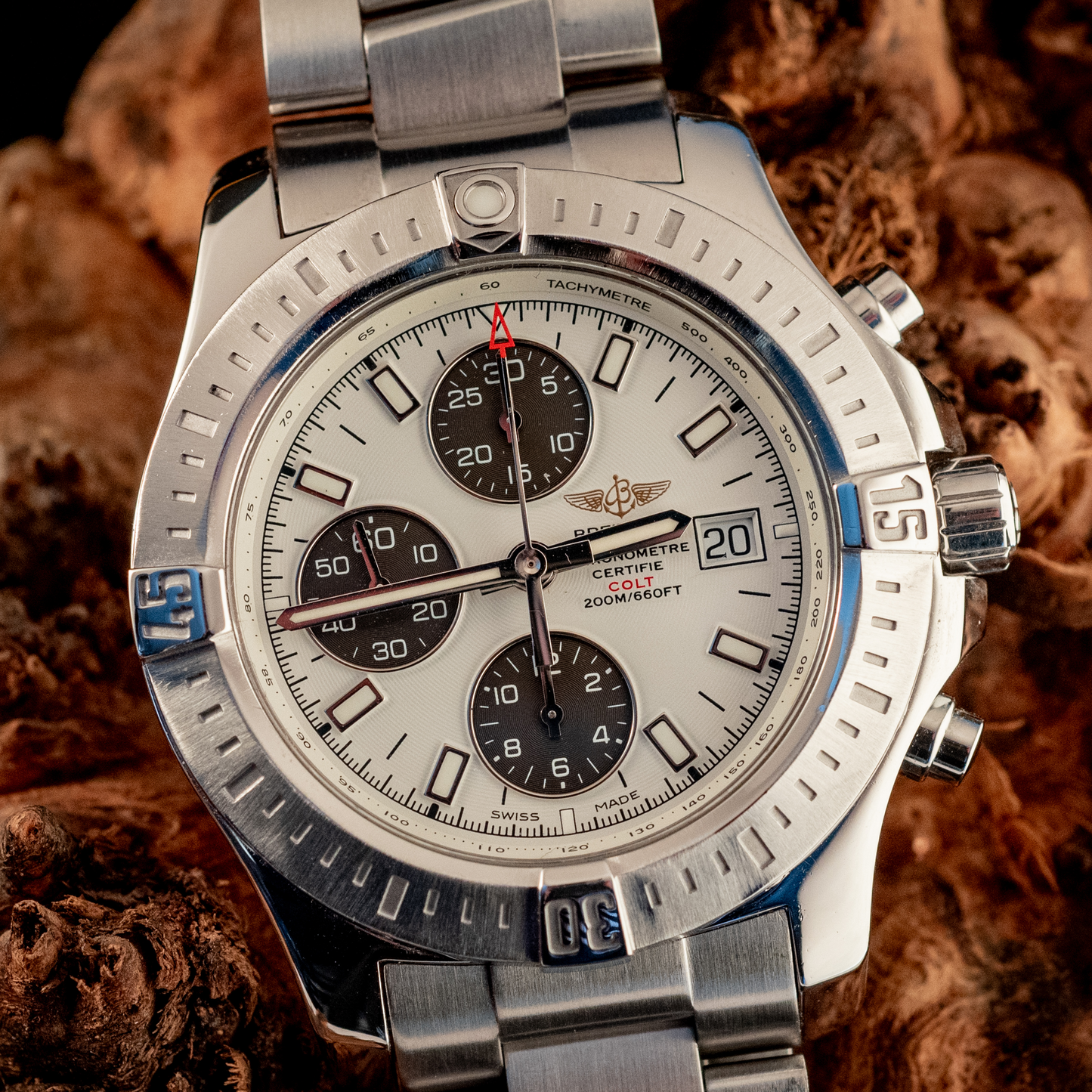 Breitling Colt Automatic Chronograph Box And Papers Extra Strap Ref A13388