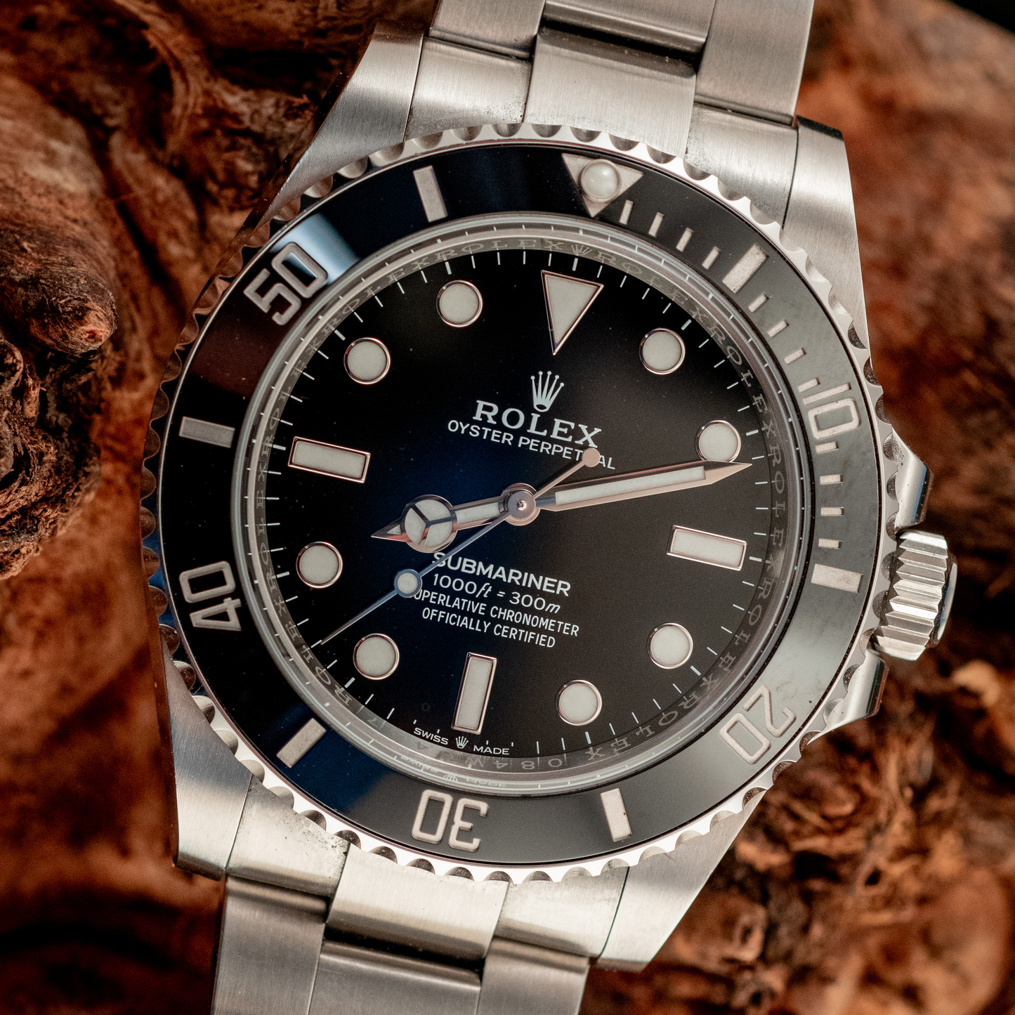 Rolex Submariner December 2021 Black No-date Full Set 41mm Box And Papers Ref 124060