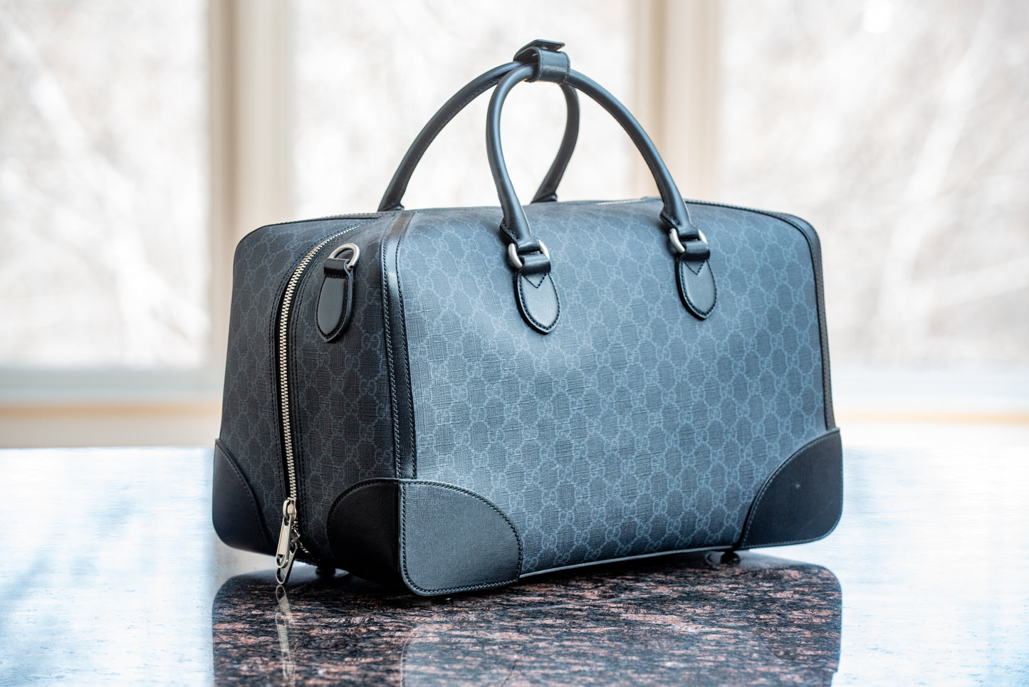 Gucci Black Medium Duffle Bag With Strap And Purchase Receipt Current MSRP Over $2500!