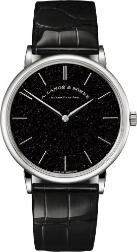 A. Lange & Sšhne Saxonia Thin White Gold / Black Aventurine : Ref Number 211.087