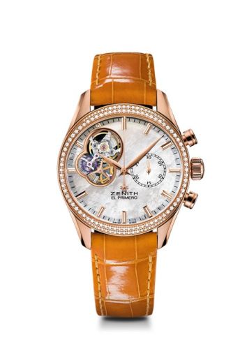 Zenith El Primero Chronomaster Lady 38 Rose Gold / Mother of Pearl / Alligator : Ref Number 22.2150.4062/81.C753