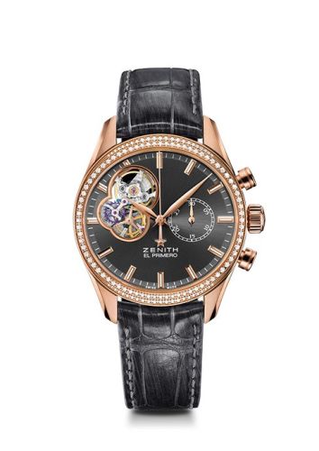 Zenith El Primero Chronomaster Lady 38 Rose Gold / Slate / Alligator : Ref Number 22.2150.4062/91.C752