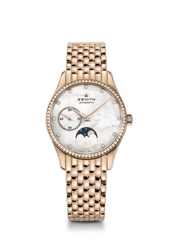 Zenith Elite Ultra Thin Lady Moonphase Rose Gold / MOP / Diamond / Bracelet : Ref Number 22.2310.692/81.M2310