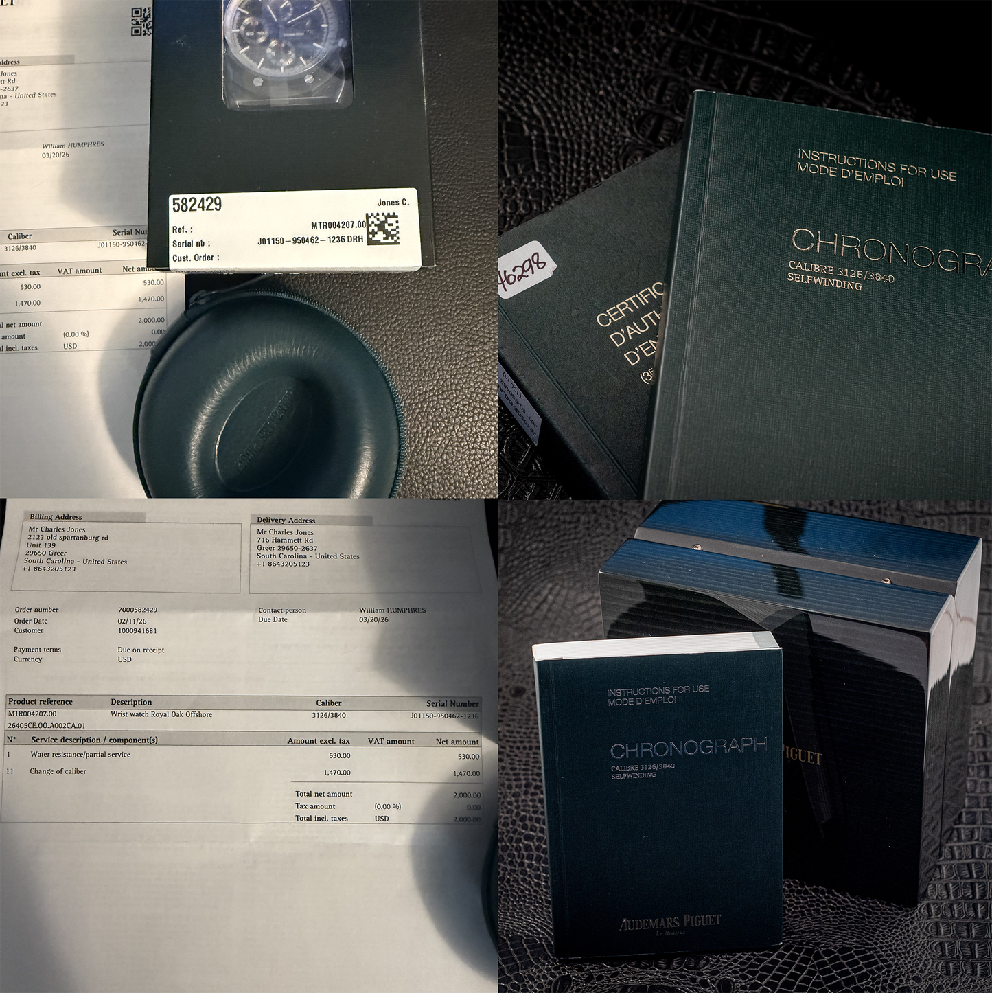 Audemars Piguet Royal Oak Offshore Chronograph Additional Strap Box And Papers Ref 26405CE.OO.A002CA.01