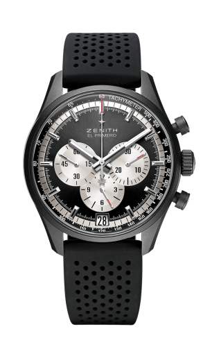 Zenith El Primero Chronomaster 42 Aluminium / Black / Rubber Strap : Ref Number 24.2041.400/21.R576