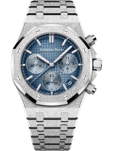 Royal Oak Chronograph 41 Frosted White Gold / Blue / Japan