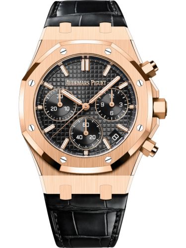 Royal Oak Chronograph 41 Pink Gold / Black / Strap