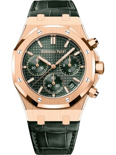 Audemars Piguet Royal Oak Chronograph 41 Pink Gold / Green / Strap : Ref Number 26240OR.OO.D404CR.02