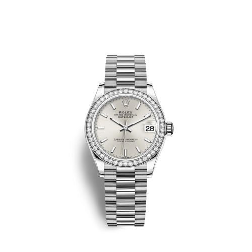 Rolex Datejust 31 White Gold Diamond / Silver : Ref Number 278289rbr-0012