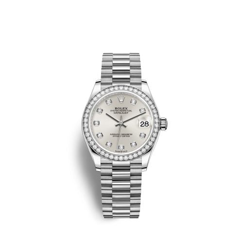 Datejust 31 White Gold Diamond / Silver - Diamond