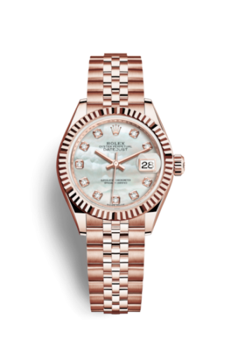 Lady-Datejust 28 Everose Fluted / Jubilee / MOP