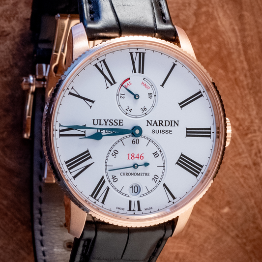 Ulysse Nardin Marine Torpilleur Rose Gold 42mm Rose Gold Box And Papers Ref 1182-310/40