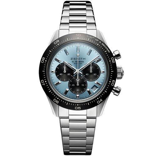 Zenith Chronomaster Sport Yoshida Stainless Steel / Aqua Blue / Bracelet : Ref Number 3.3104.3600/54.M3100