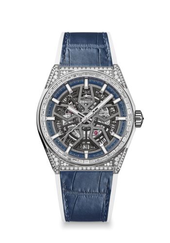 Zenith Defy Classic Titanium / Diamond / Skeleton / Alligator : Ref Number 32.9001.670/78.R590