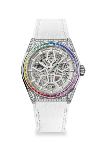 Zenith Defy Classic Titanium / Rainbow / Skeleton / Alligator : Ref Number 32.9002.670/71.R583