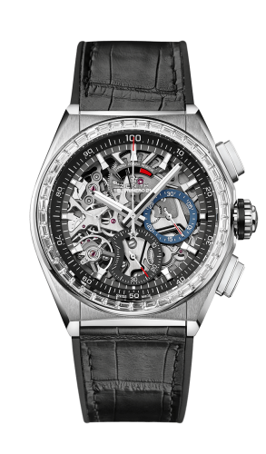 Zenith Defy El Primero 21 Titanium / Diamond / Skeleton / Alligator : Ref Number 33.9000.9004/78.R582