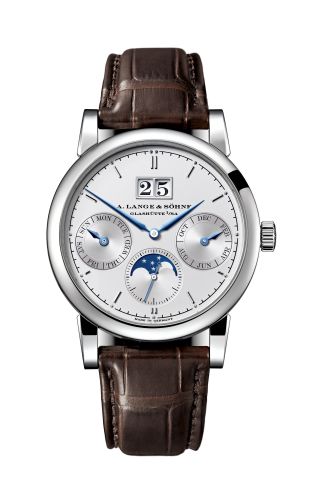 A. Lange & Sšhne Saxonia Annual Calendar White Gold / Silver : Ref Number 330.026