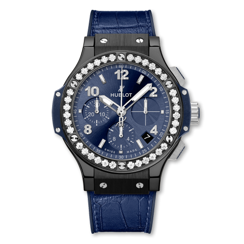 Hublot Big Bang 41 Ceramic / Diamond / Blue : Ref Number 341.CM.7170.LR.1204