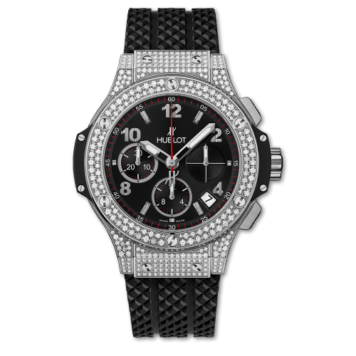 Hublot Big Bang 41 Stainless Steel / Pav̩ / Black : Ref Number 341.SX.130.RX.174
