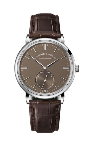 A. Lange & Sšhne Saxonia Automatik White Gold / Terra Brown Ginza : Ref Number 380.044