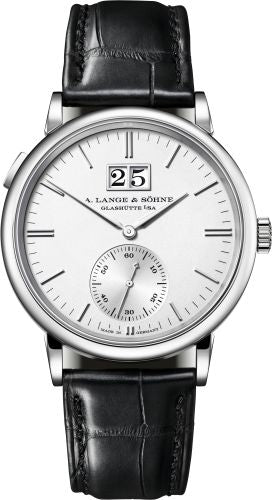 A. Lange & Sšhne Saxonia Outsize Date White Gold / Silver : Ref Number 381.026