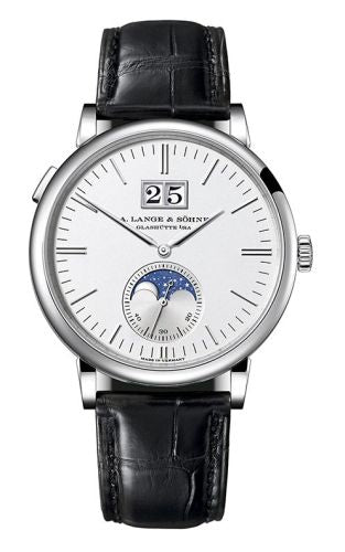 A. Lange & Sšhne Saxonia Moonphase White Gold / Silver : Ref Number 384.026