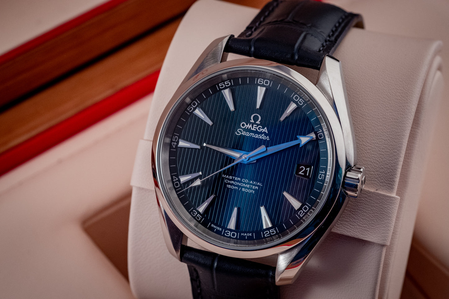 Omega 2023 Seamaster Aqua Terra Strap Blue 42MM Box And Papers Ref 231.13.42.21.03.001