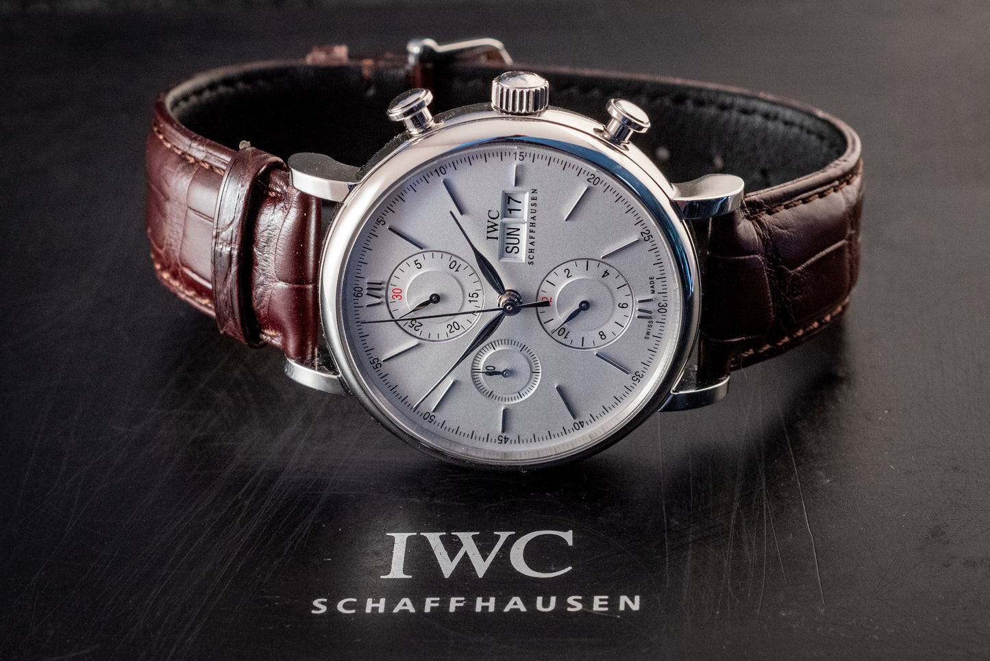 IWC Portofino Chronograph 2020 White Dial Box And Papers Ref IW391027