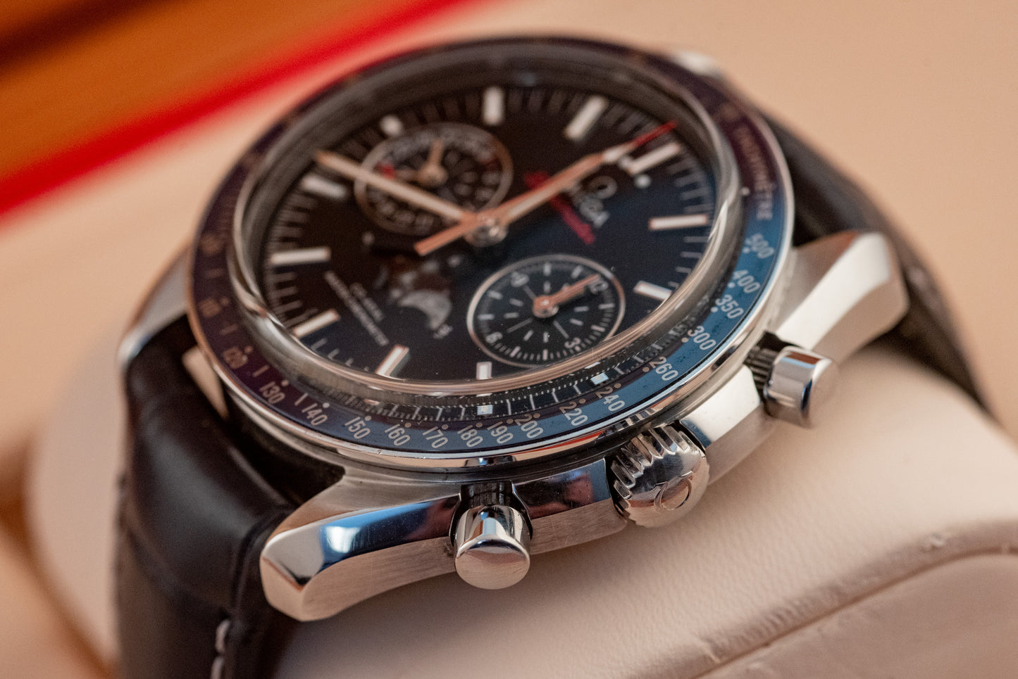 Omega Speedmaster Moonphase Blue Box And Papers 2022 304.33.44.52.03.001