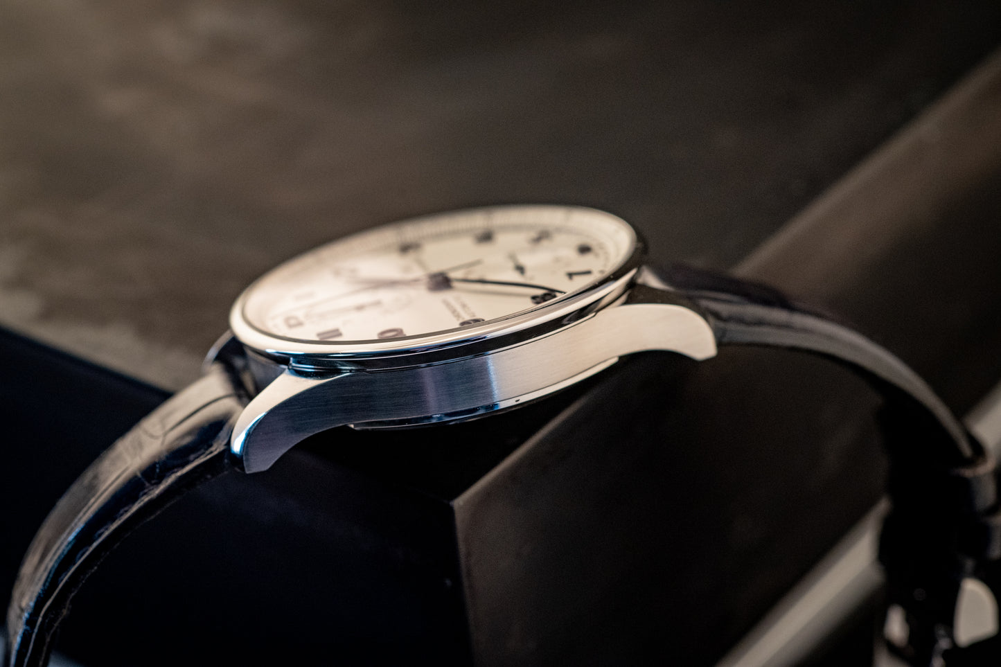 IWC Portuguese Chronograph Black Strap Box And Papers Ref IW371446