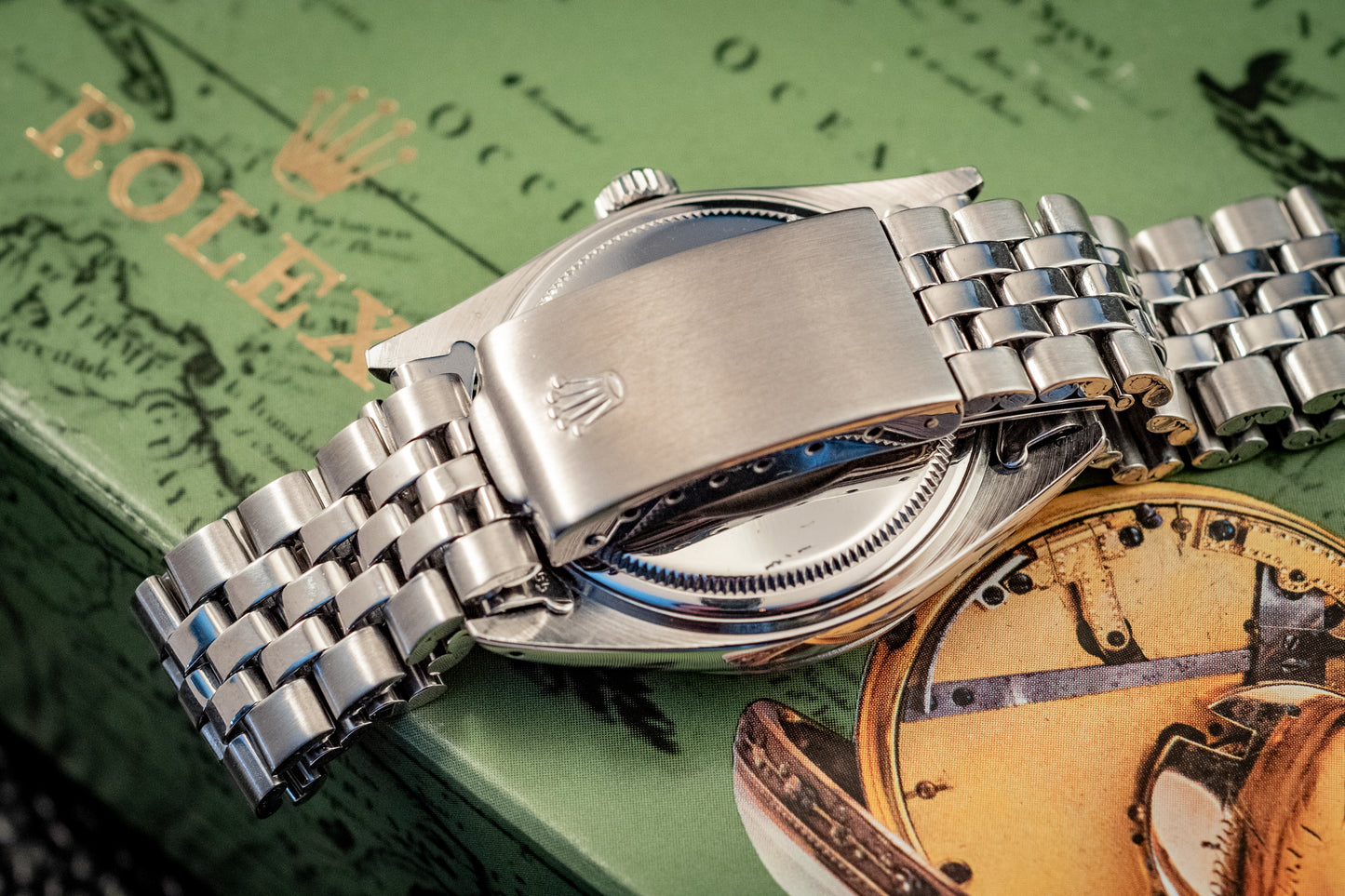 Rolex Datejust Stainless Steel Silver Stick Dial Jubilee Band Ref 1603