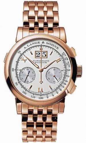 A. Lange & Sšhne Datograph Rose Gold / Silver / Bracelet : Ref Number 403.432
