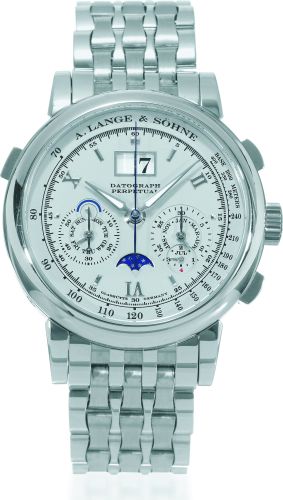A. Lange & Sšhne Datograph Perpetual Platinum / Silver / Bracelet : Ref Number 410.425