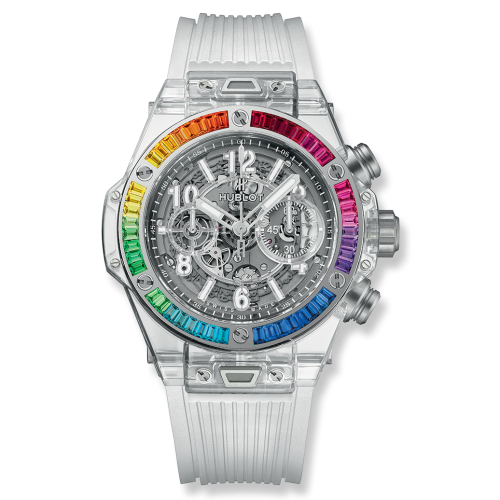 Hublot Big Bang Unico 45 Sapphire / Rainbow : Ref Number 411.JX.4803.RT.4099