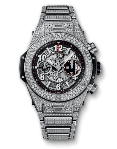 Hublot Big Bang Unico 45 Titanium / Pav̩ / Bracelet : Ref Number 411.NX.1170.NX.3704