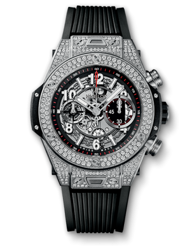 Hublot Big Bang Unico 45 Titanium / Pav̩ / Black : Ref Number 411.NX.1170.RX.1704