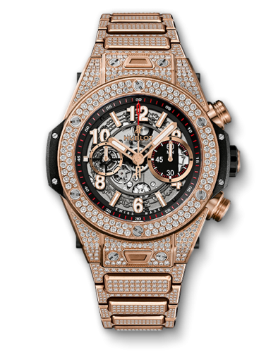 Hublot Big Bang Unico 45 King Gold / Pav̩ / Bracelet : Ref Number 411.OX.1180.OX.3704