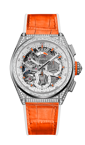Zenith Defy El Primero 21 White Gold / Skeleton / Alligator / Swizz Beatz : Ref Number 45.9002.9004/76.R591