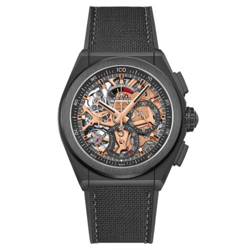 Zenith Defy El Primero 21 Black Ceramic / Skeleton / Cordura / Park Lane : Ref Number 49.9005.9004.72.R921