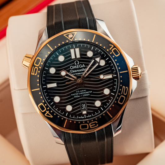 Omega Seamaster Senda Gold 300M Diver 2019 Box And Papers Ref 210.22.42.20.01.001