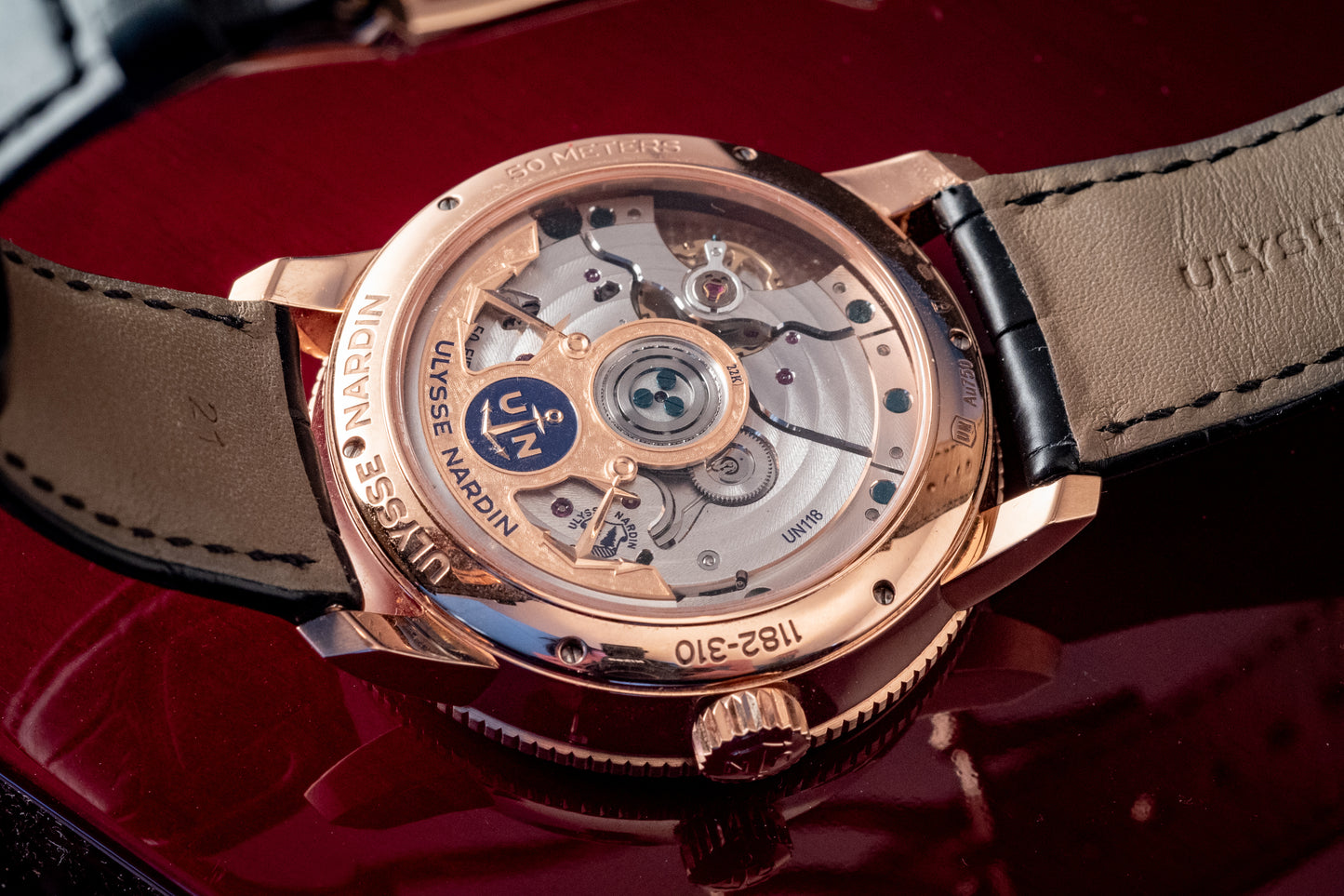 Ulysse Nardin Marine Torpilleur Rose Gold 42mm Rose Gold Box And Papers Ref 1182-310/40