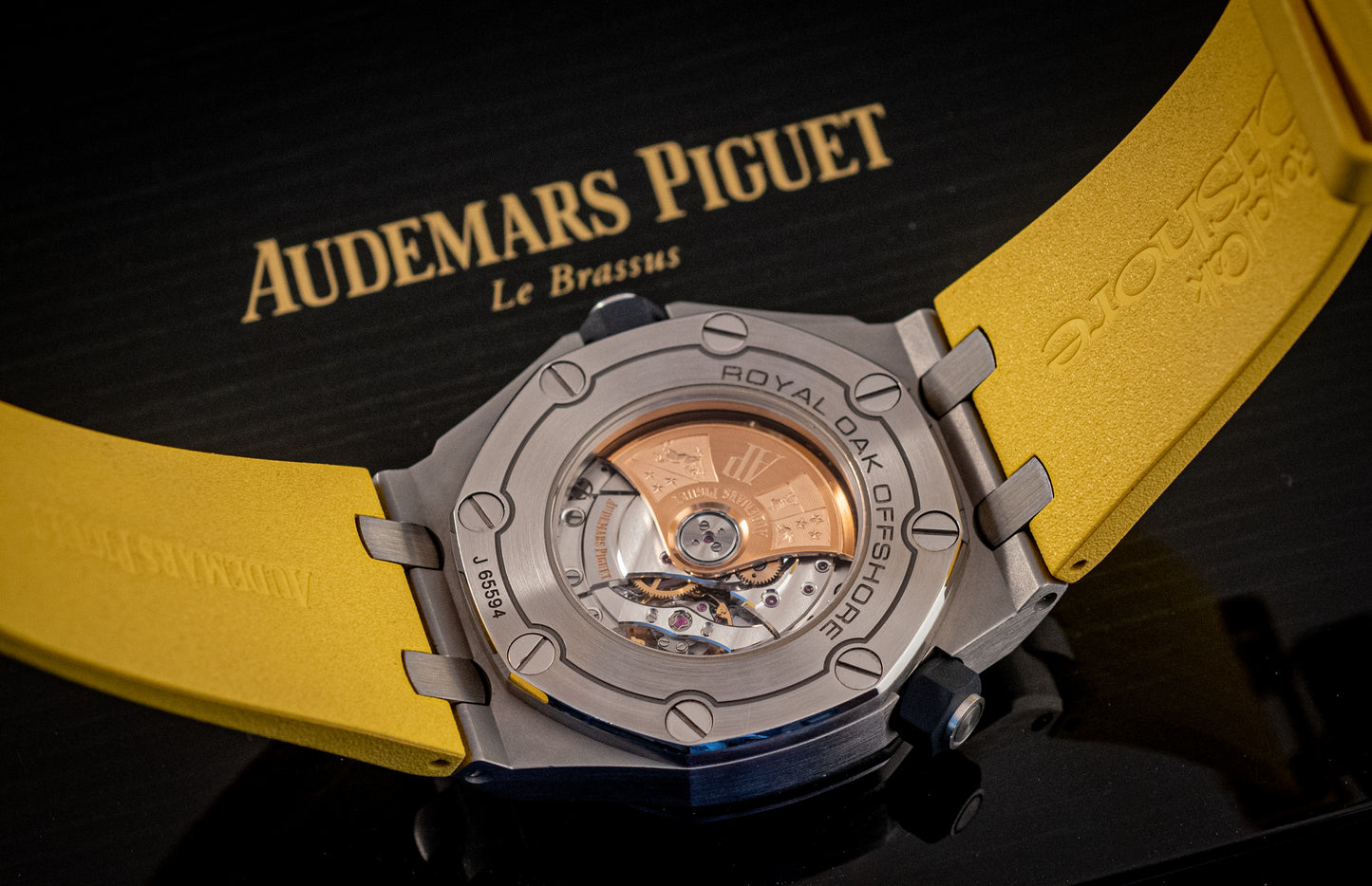 Audemars Piguet Royal Oak Offshore Funky Colors Yellow On Yellow Strap Box And Papers 15710ST.OO.A051CA.01