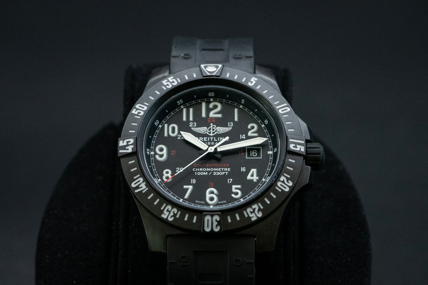 Breitling Colt Skyracer 45MM Black Dial Watch Box And Papers