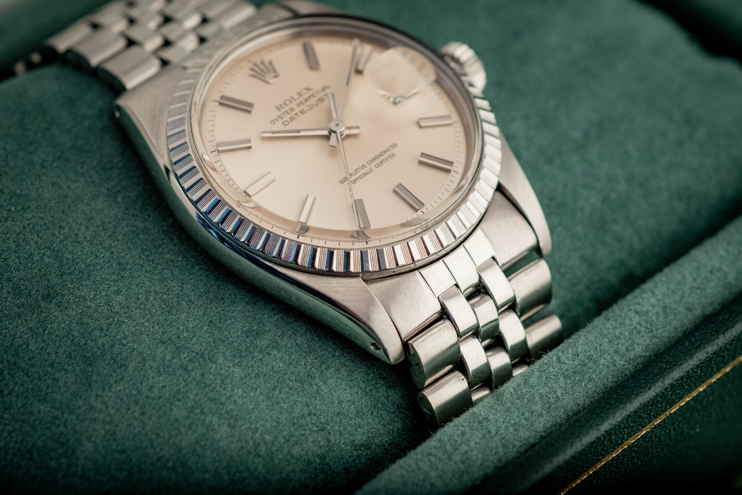 Rolex Datejust 36MM Stainless Steel Fluted Jubilee Silver Dial Ref 1603
