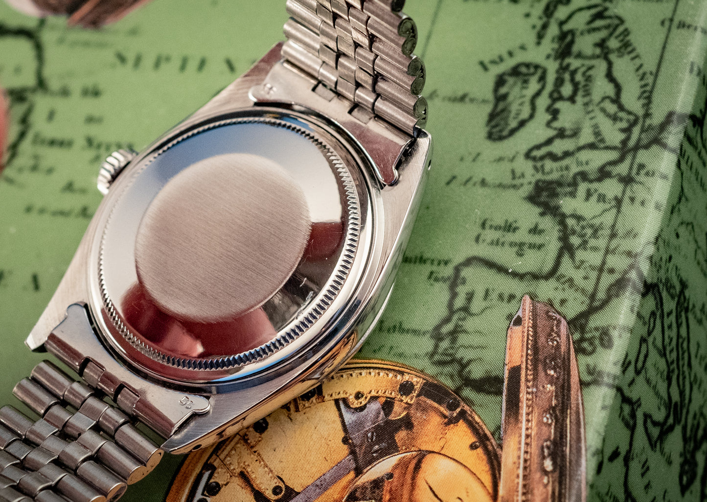 Rolex Datejust Stainless Steel Silver Stick Dial Jubilee Band Ref 1603