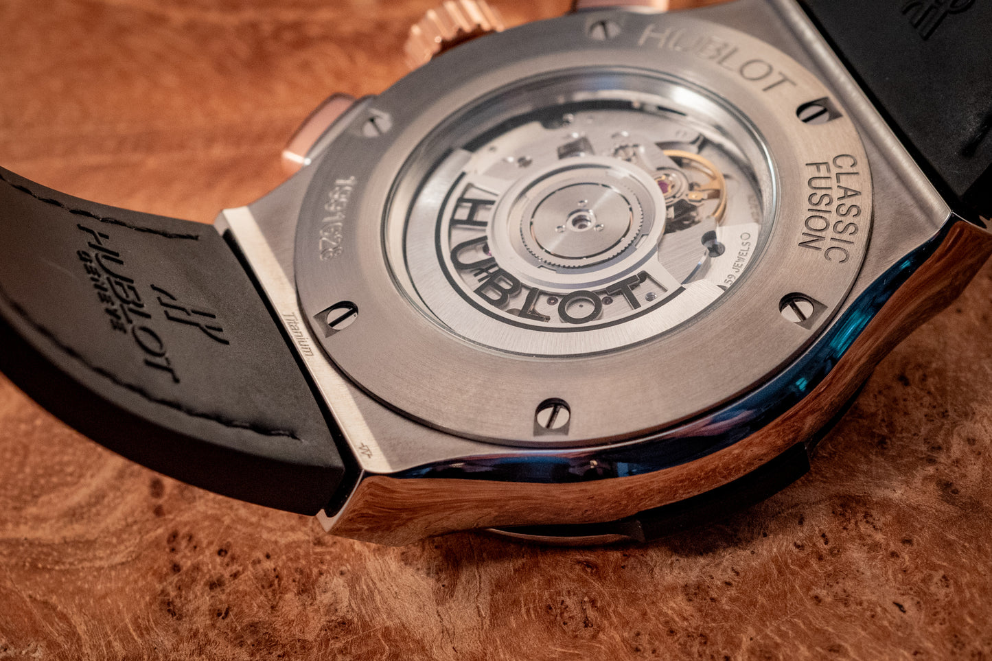Hublot Classic Fusion Chronograph 45MM King Rose Gold Titanium 2024 E Warranty Papers Reference 521.NO.1181.LR