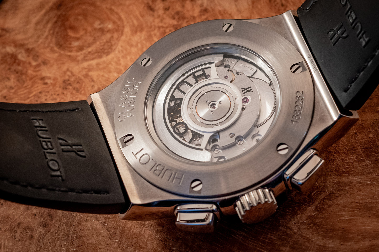 Hublot Classic Fusion Chronograph 45MM Titanium Racing Grey 2024 E Warranty Papers Reference 521.NX.7071.LR