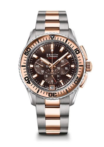Zenith El Primero Stratos Flyback Two Tone Bracelet : Ref Number 51.2061.405/75.M2060